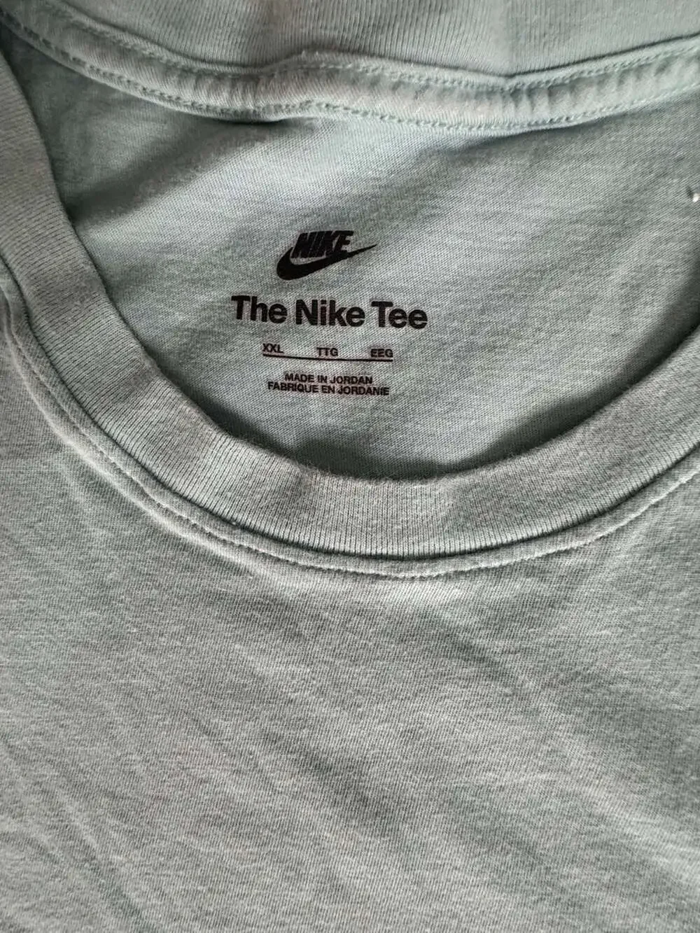 Nike The Nike Tee Men's Crew Neck Logo T-Shirt, Teal, Size XXL